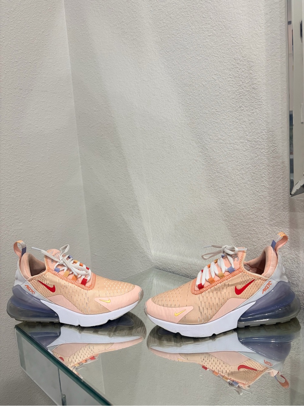 Nike Women’s Air Max 270 Peach and Coral Sneakers